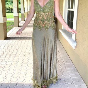 Vtg 80s Belinda’s Designs Haute Couture Long Dress
